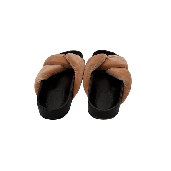 Chloe Nolan Crisscross Twisted Velvet Slides Flat Mule Sandals Size 37 - Picture 6 of 7